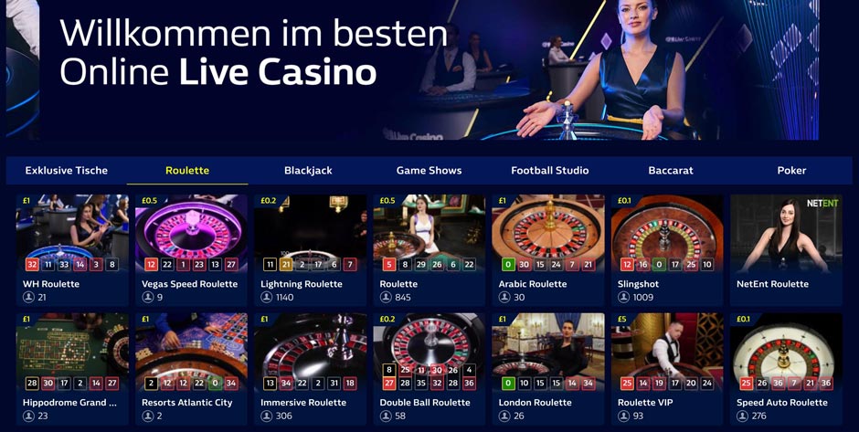 William Hill Online Casino Live