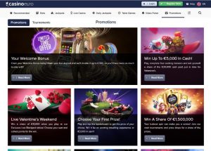 CasinoEuro promotions and bonus