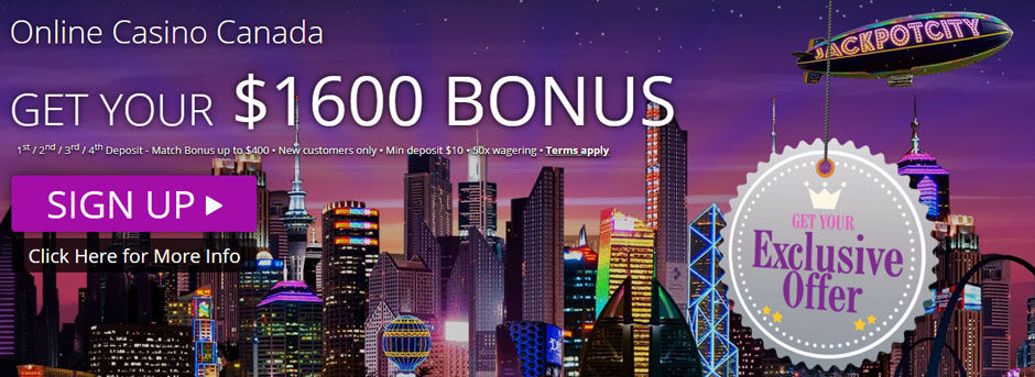 JackpotCity Casino Canada bonus