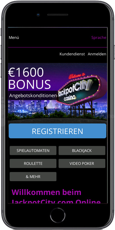 Jackpot City mobile Casino