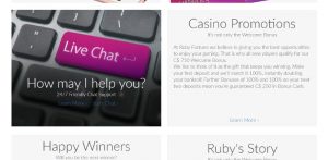 Ruby Fortune Canada preview live chat