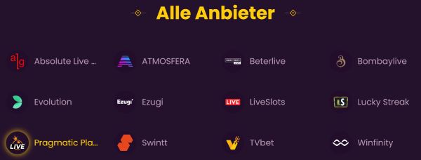 Bizzo Casino Live Anbieter