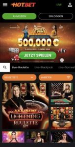 HotBet Mobile Roulette Casino