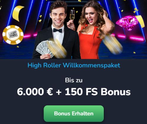 LuckyWins Highroller Bonus